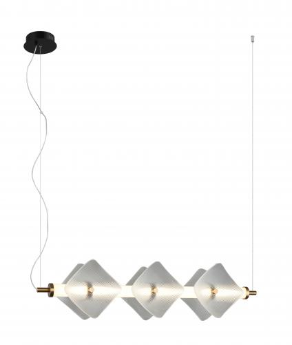 Люстра MDM-8352/6 CL BK+BR черный/латунь 15W LED 3000K d180 h1740, HAO24